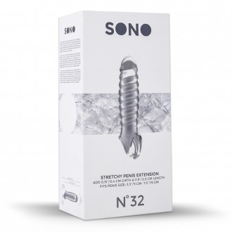 SONO Nº32 PENIS SLEEVE WITH EXTENSION TRANSPARENT