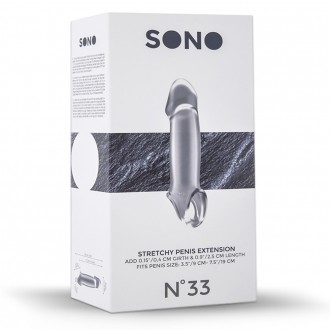 SONO Nº33 PENIS SLEEVE WITH EXTENSION TRANSPARENT