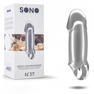 SONO Nº37 PENIS SLEEVE WITH EXTENSION TRANSPARENT