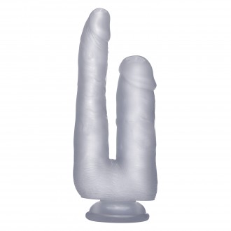 DILDO DUPLO REALÍSTICO REALROCK 9” TRANSPARENTE