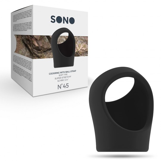 Anello per pene con cinturino per testicoli Sleep N-Black 45
