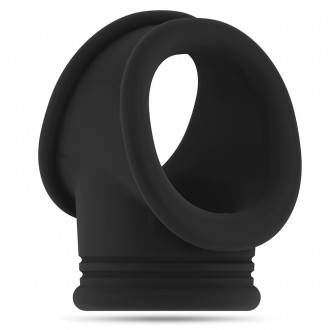 Anello per pene con cinturino per testicoli Sleep N-Black 48