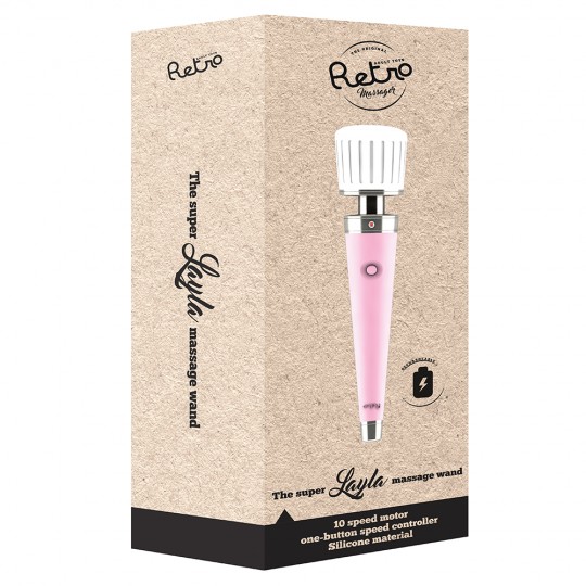LAYLA RETRO RECHARGEABLE MASSAGER PINK