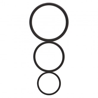 CONJUNTO DE ANÉIS PARA O PÉNIS FLAT COCK RINGS SET PRETOS