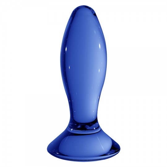 DILDO EM VIDRO ELEGANCE FOLLOWER AZUL