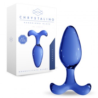 CHRYSTALINO EXPERT GLASS DILDO BLUE