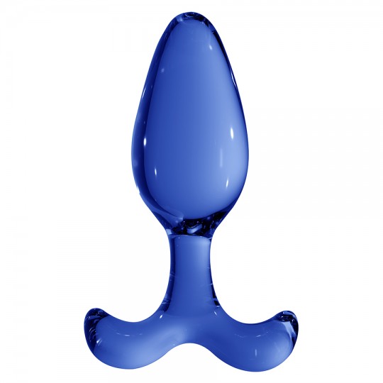 DILDO EM VIDRO EXPERT CHRYSTALINO AZUL