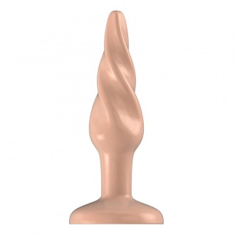 PLUG & PLAY 5” RUBBER BUTT PLUG FLESH