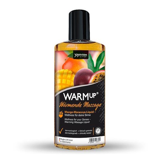 ACEITE DE MASAJE COMESTIBLE WARMUP MANGO MARACUYA 150ML