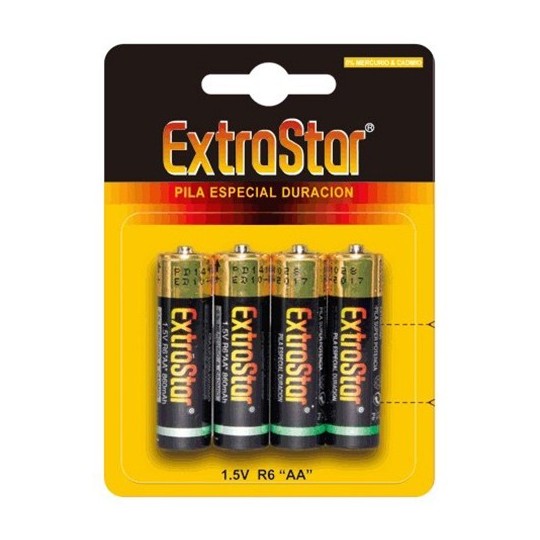 4 AA SALINE EXTRASTAR BATTERIES