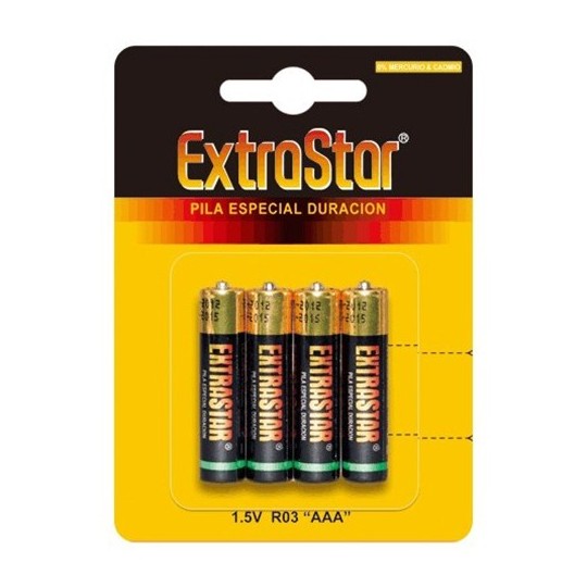 4 PILHAS AAA EXTRASTAR