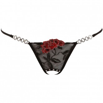 CROTCHLESS ROSE THONG