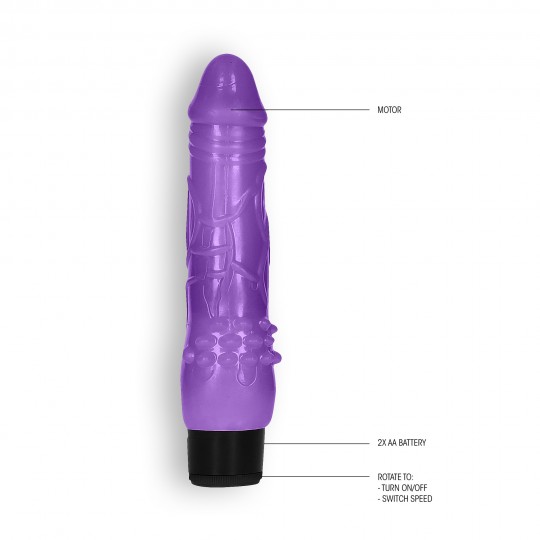 VIBRADOR REALÍSTICO 8&quot; FAT VIBE GC ROXO