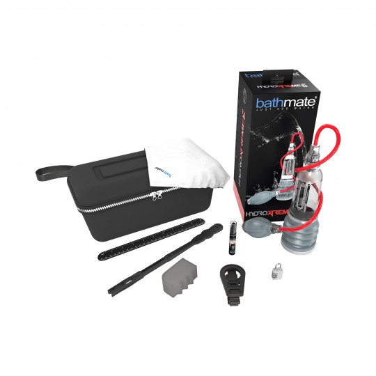 BOMBA CON ACCESORIOS BATHMATE HYDROMAX XTREME X20 TRANSPARENTE