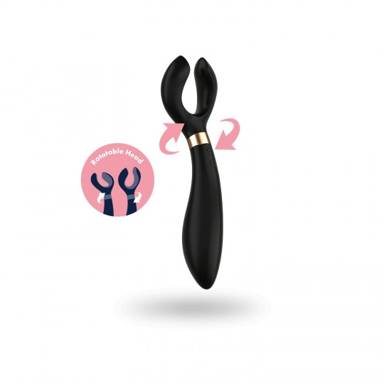 PARTNER MULTIFUN 3 VIBRATOR WITH USB CHARGER BLACK