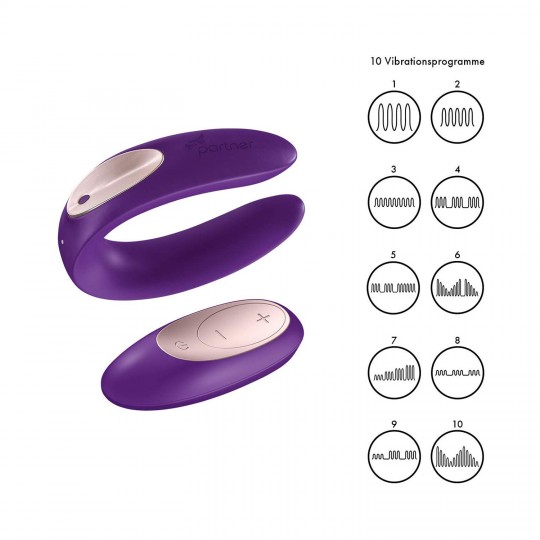 VIBRADOR PARA CASAL PARTNER PLUS REMOTE COM COMANDO E CARREGADOR USB