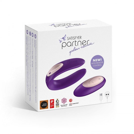 VIBRADOR PARA CASAL PARTNER PLUS REMOTE COM COMANDO E CARREGADOR USB