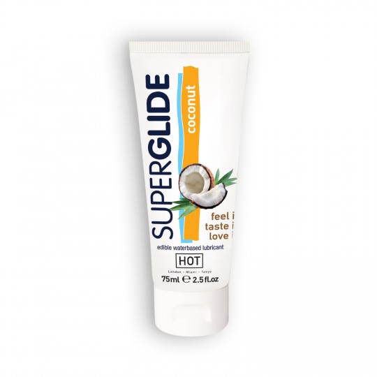 HOT™ SUPERGLIDE EDIBLE LUBRICANT COCONUT 75ML