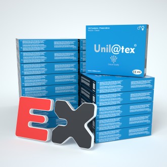 25 BOXES OF 144 NATURAL CONDOMS UNILATEX