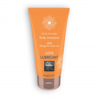 SHIATSU EDIBLE LOVE FRUITY TEA LUBRICANT WITH GREEN TEA AND MANGO FLAVOUR 75ML