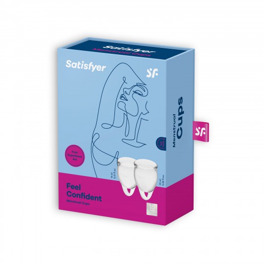 FEEL CONFIDENT MENSTRUAL CUP SATISFYER CLEAR