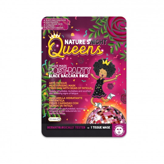 MASCARILLA DE TEJIDO FACIAL ANTIFATIGA NATURE’S QUEENS POST PARTY 25ML