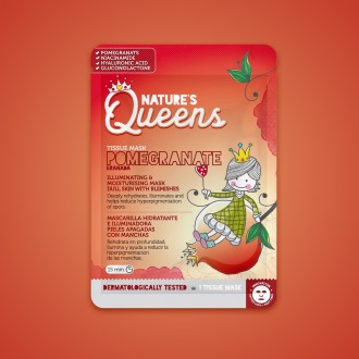 NATURE'S QUEENS ILLUMINATING FACIAL TISSUE MASK POMEGRANATE 25ML