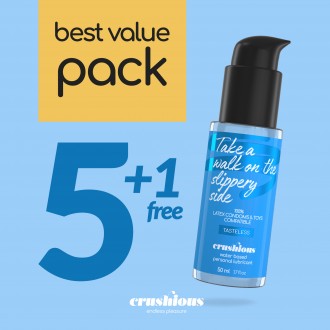 PACK 5 CRUSHIOUS WATERBASED LUBRICANTS 50 ML + 1 FREE