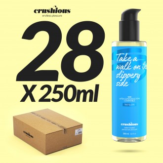 PACK DE 28 LUBRIFICANTES CRUSHIOUS À BASE DE ÁGUA 250 ML