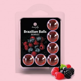 Kissable lubrificante palle BRASILIANO palle foresta frutta sapore 6 x 4GR