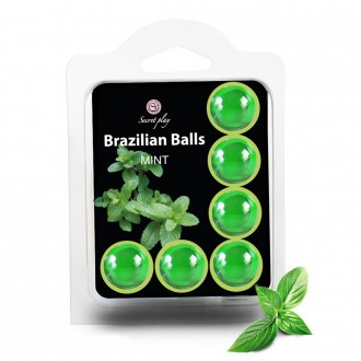 BOLAS LUBRICANTES BESABLES BRAZILIAN BALLS SABOR A MENTA 6 x 4GR