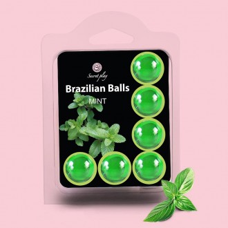 Kissable lubrificante palle brasiliano palle sapore di menta 6 x 4GR