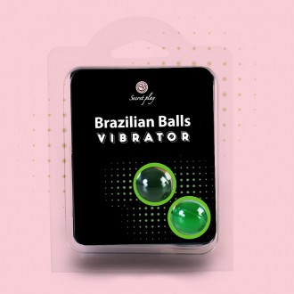 BRAZILIAN LUBRICANT BALLS SHOCK VIBRATING EFFECT 2 x 4GR
