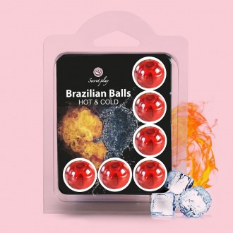 BRAZILIAN LUBRICANT BALLS HOT AND COLD EFFECT 2 x 4GR