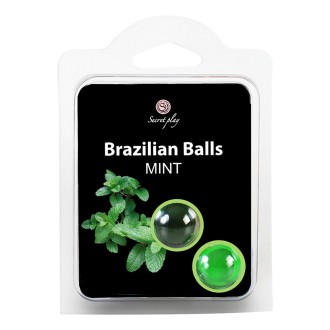 BOLAS LUBRICANTES BESABLES BRAZILIAN BALLS SABOR A MENTA 2 x 4GR