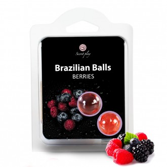 Kissable lubrificante palle BRASILIANO palle foresta frutta sapore 2 x 4GR