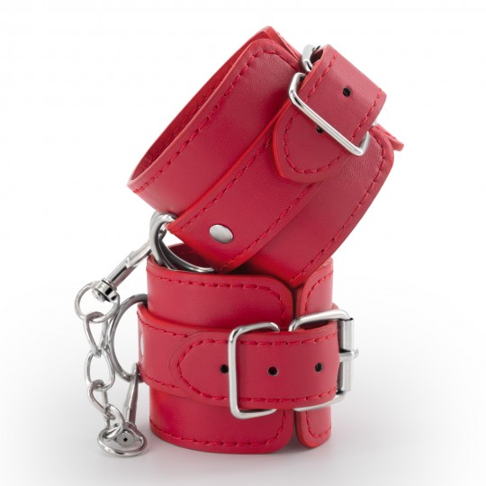 ESPOSAS DE CUERO BONDAGE LOVE CRUSHIOUS ROJAS