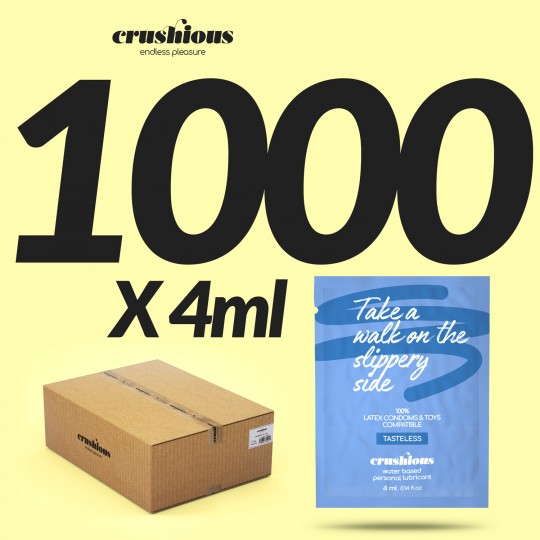 PACK 1000 SACHET CRUSHIOUS WATERBASED LUBRICANT 4 ML