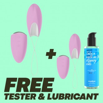 Esclusivo pacchetto uovo riutilizzabile uovo R1 rosa con tester e lubrificante offerta a base d'acqua CRUSHIOUS 250 ml