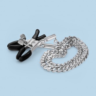 PACK OF 48 SILVER NIPPLE CHAIN CLAMPS CRUSHIOUS