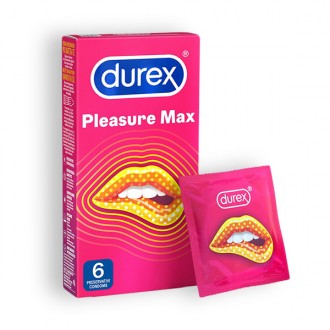 PRESERVATIVOS DUREX PLEASUREMAX 6 UNIDADES