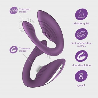 PLEASURISER RECHARGEABLE VIBRATOR WITH REMOTE CONTROL AND FREE WATERBASED LUBRICANT CRUSHIOUS