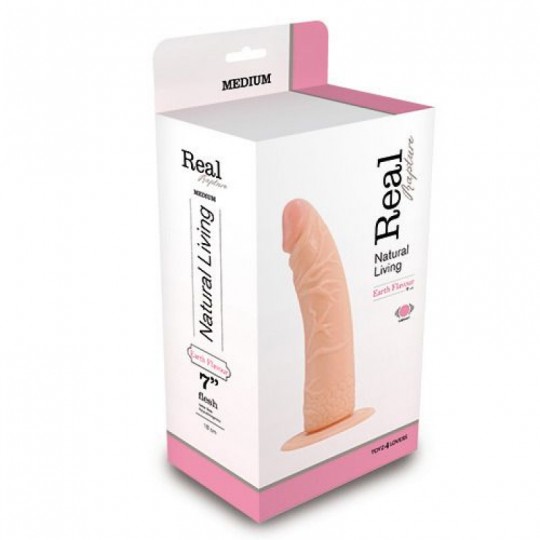 DILDO REALISTICO VERO RAPIMENTO TERRA SAPORE 7 " BIANCO