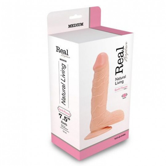 REALISTICO DILDO REALE RAPIMENTO TERRA SAPORE 7.5 " BIANCO