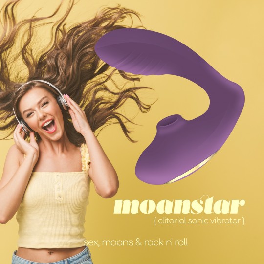 ПЕРЕЗАРЯЖАЕМЫЙ СТИМУЛЯТОР MOANSTAR С БЕСПЛАТНЫМ ЛУБРИКАНТОМ НА ВОДНОЙ ОСНОВЕ CRUSHIOUS