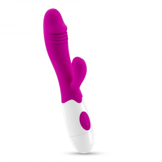 VIBRATORE CON STIMOLATORE CLITORIDEO LOLLIPOP E LUBRIFICANTE A BASE D&#039;ACQUA INCLUSO CRUSHIOUS