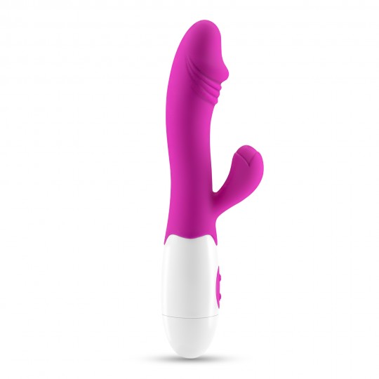 VIBRATORE CON STIMOLATORE CLITORIDEO LOLLIPOP E LUBRIFICANTE A BASE D&#039;ACQUA INCLUSO CRUSHIOUS