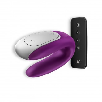 SATISFYER DOUBLE FUN VIBRATOR WITH APP PURPLE