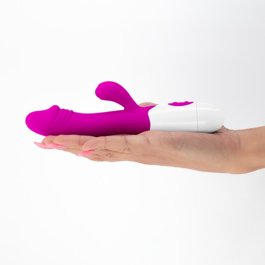 VIBRATORE CON STIMOLATORE CLITORIDEO LOLLIPOP E LUBRIFICANTE A BASE D&#039;ACQUA INCLUSO CRUSHIOUS