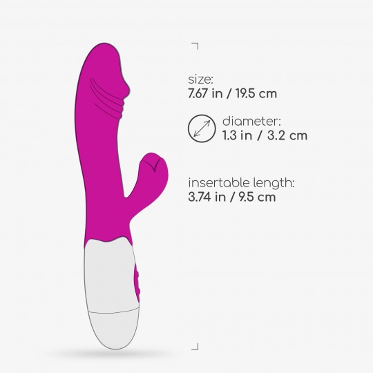 VIBRATORE CON STIMOLATORE CLITORIDEO LOLLIPOP E LUBRIFICANTE A BASE D&#039;ACQUA INCLUSO CRUSHIOUS